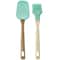 Martha Stewart Everyday Mint Silicone Mini Spoonula and Brush Utensil Set